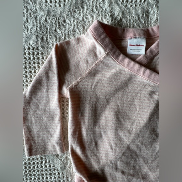 Hanna Andersson Striped Onesie 6-9 months Organic Cotton - Picture 2 of 3